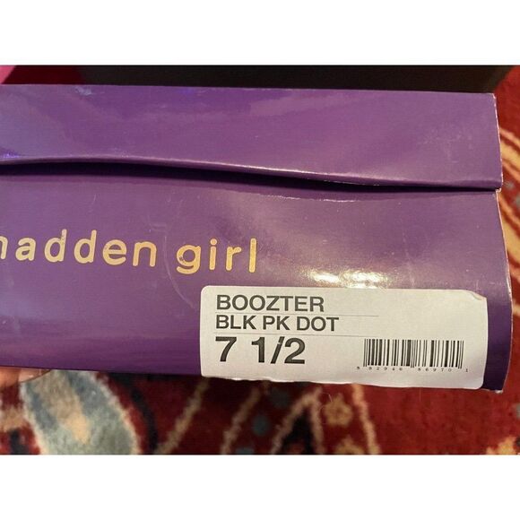 Madden Girl Black Patent Boozter Polka dot platform Heel Sandal 7 1/2 - Picture 8 of 8
